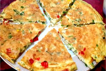 Biberli Peynirli Omlet (Harika Lezzet - Mutlaka Deneyin)