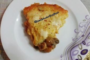 Fırında Patates Püreli Sebzeli Mantar