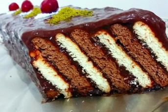 İki Renkli Bisküvi Pastası Tarifi