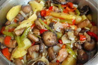 Patatesli Mantar Kavurması