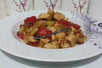 Biberli Tavuk Kavurması (15 Dk.da Hazır)