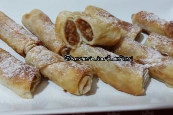 Elmalı Cevizli Rulo Börek Tarifi