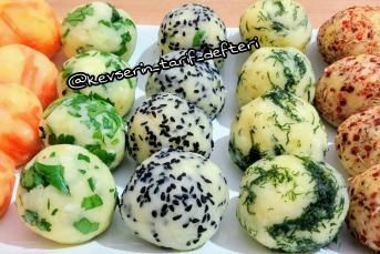 İkramlık Renkli Patates Topları