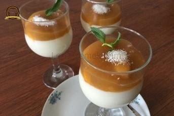 Şeftalili Damla Sakız Muhallebisi