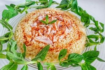 Sarımsaklı Tavuklu Bulgur Pilavı