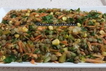 Yeşil Mercimek Salata Yapımı