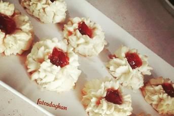 Çilek Reçeli Dolgulu Tırtak Kurabiye