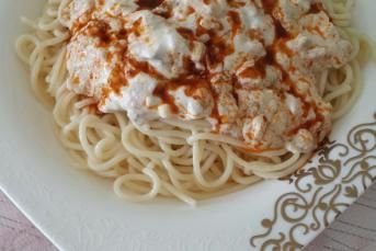 Köz Patlıcan Soslu Spagetti