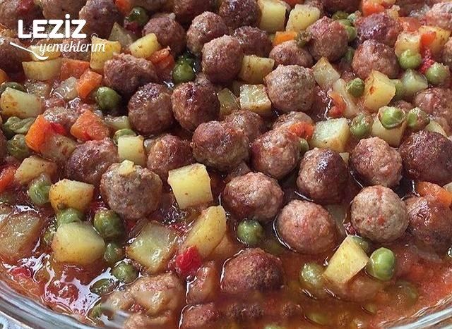 Fırında Sebzeli Misket Köfte Yemeği