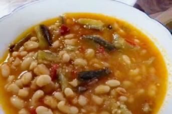 Patlıcanlı Kuru Fasulye