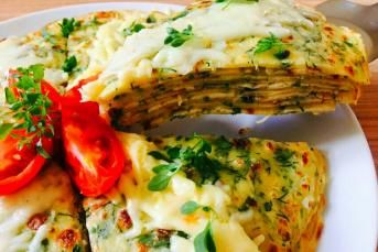 Sebzeli Peynirli Krep Pasta