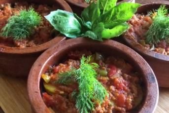 Güveçte Kabak Oturtma