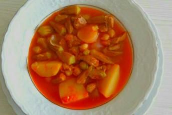 Etli Patatesli Bamya