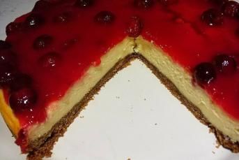Ev Yapımı Vişneli Cheesecake