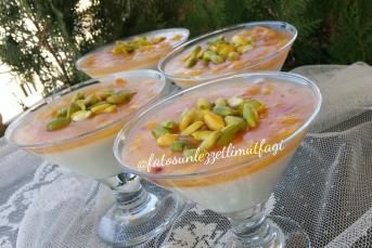 Şeftalili Puding