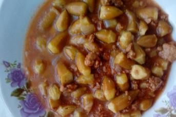 Taze Çiçek Bamya Yemeği