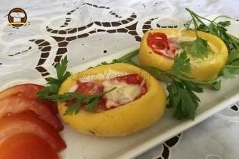 Patates Yatağında Fırınlanmış  Yumurta