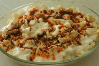 Yoğurtlu Fiyonk Makarna