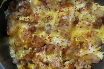 Sağanda Peynirli Yumurtalı Kıtır Ekmek