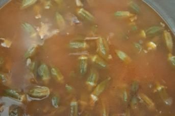 Kuru Bamya Çorbası