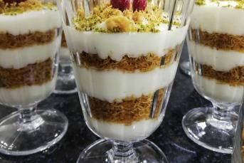 Enfes Kadayıflı Muhallebi