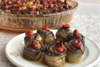 Köfteli Patlıcan Sarması