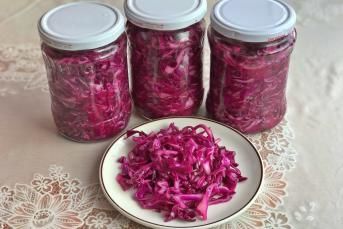 Kırmızı Lahana Turşusu (Hemen Deneyin)