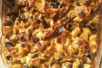 Beşamel Soslu Mantarlı Patates