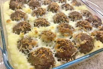 Fırında Patates Püreli Misket Köfte