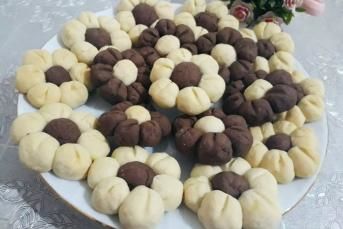 İki Renkli Papatya Kurabiye