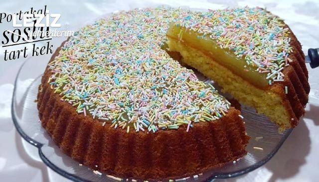 Portakal Soslu Tart Kek Tarifi Leziz Yemeklerim