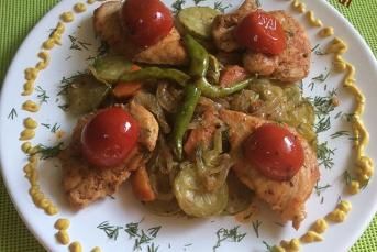 Sebze Yatağında Tavuk But