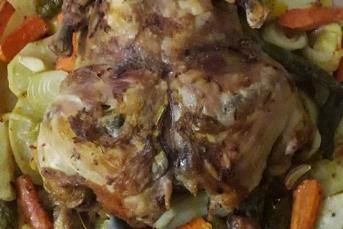 Fırında Sebzeli Tavuk