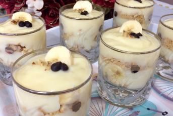 Beyaz Çikolatalı Muzlu Magnolia Tatlısı