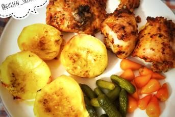 Fırında Tavuk Budu Ve Patates
