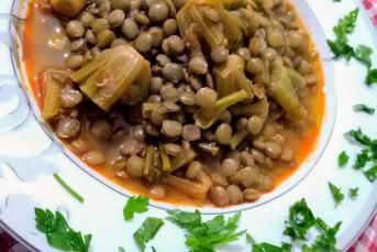 Ispanaklı Yeşil Mercimek Yemeği