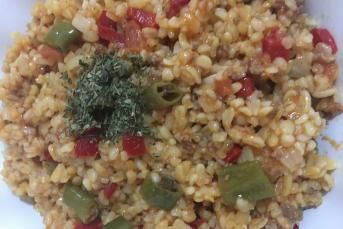 Kıymalı Bulgur Pilavı