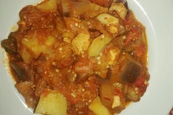 Tavuklu Patlıcan Yemeği