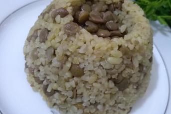 Tereyağlı Yeşil Mercimekli Bulgur Pilavı
