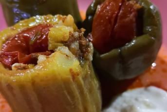Kıymalı Kabak Biber Dolması