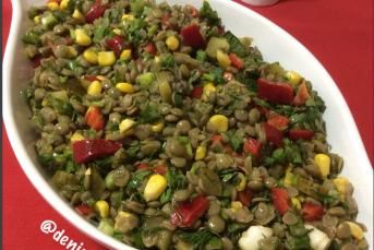 Yeşil Mercimek Salatası Yapımı