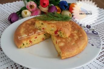 Sebzeli Peynirli Omlet Böreği