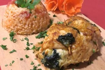 Soyalı Ispanaklı Tavuk Göğüs Rulo