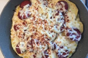 Sucuklu Patatesli Yumurta