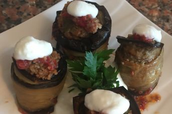 Patlıcanlı Bulgurlu Rulo