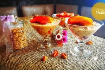 Yulaflı Şeftalili Diyet Tatlı