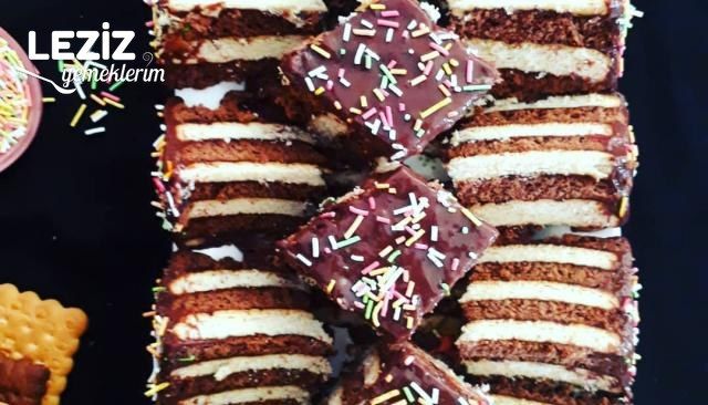 Pudingli Bisküvili Pasta Tarifi Leziz Yemeklerim
