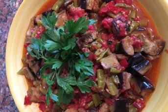 Biber Soslu Patlıcan