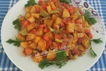 Kahvaltıya Enfes Sebzeli Patates