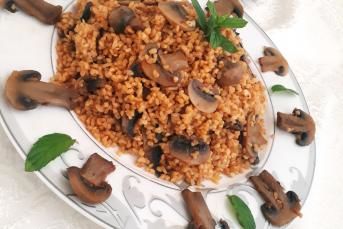 Mantarlı Nefis Bulgur Pilavı Tarifi